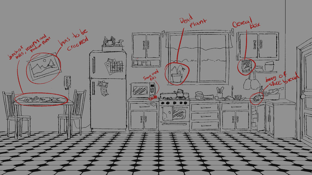Kitchen Composition &amp; Prop Reference – Winter VN Jam